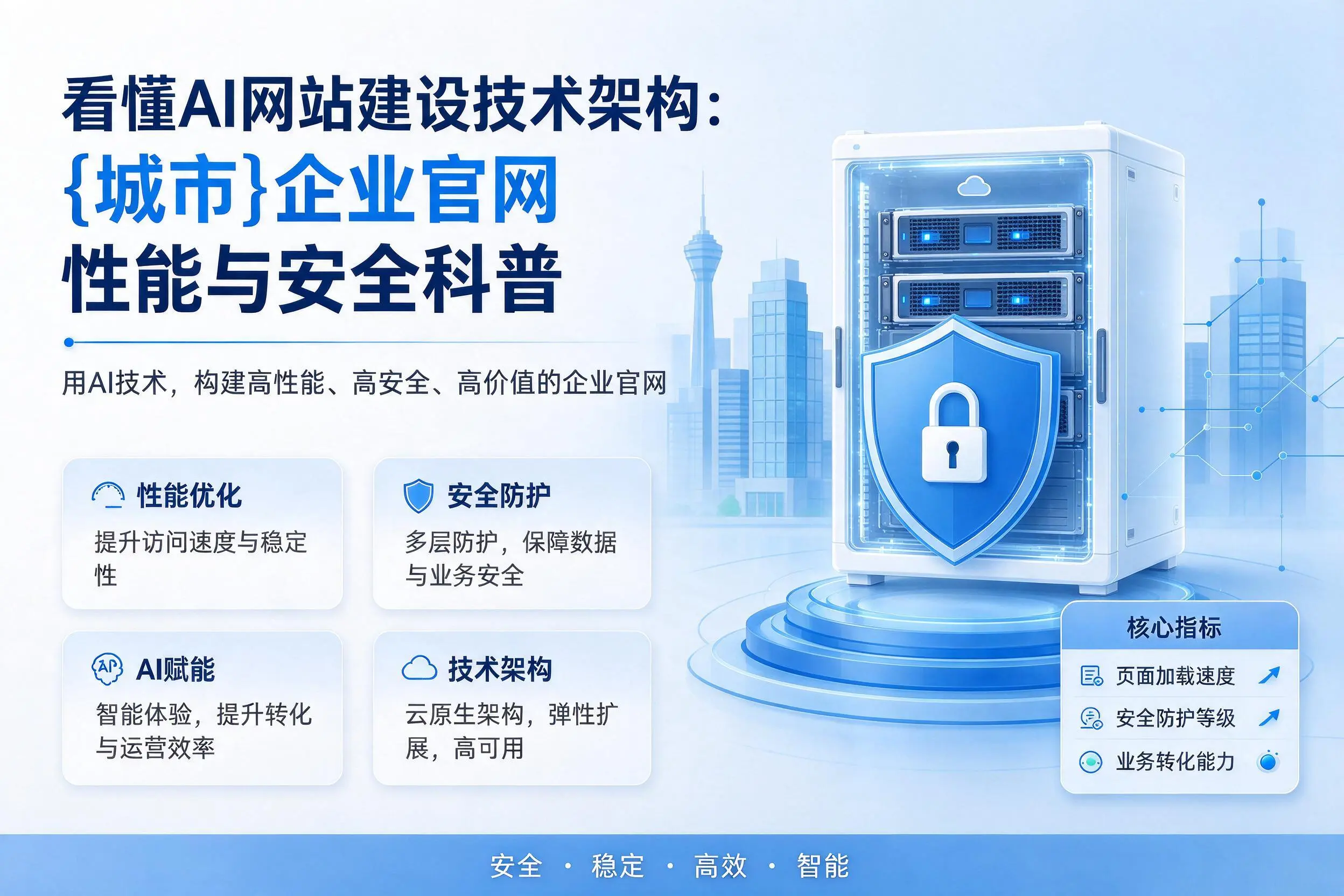 看懂AI网站建设技术架构：中山企业官网性能与安全科普
