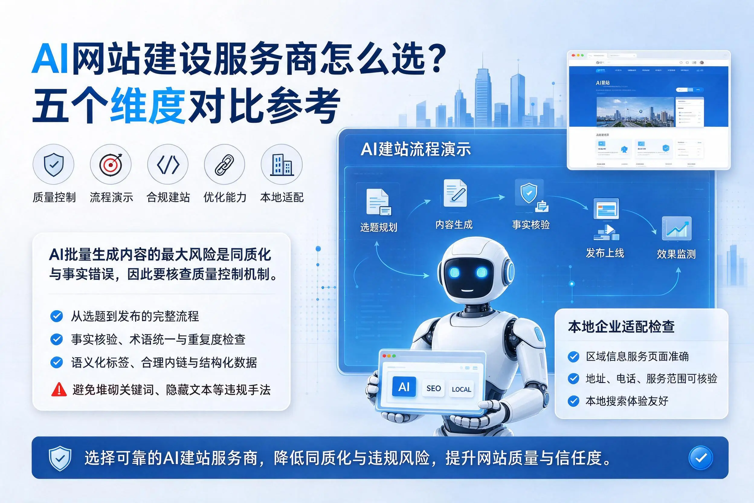 中山AI网站建设服务商怎么选？五个维度对比参考
